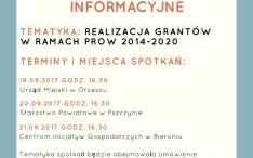 Spotkania informacyjno - konsultacyjne dla Grantobiorców