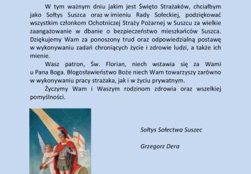 Życzenia dla Strażaków