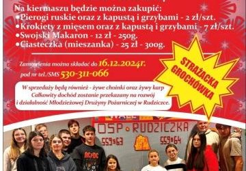 Młodzieżowa Drużyna Pożarnicza w Rudziczce zaprasza na Kiermasz Bożonarodzeniowy