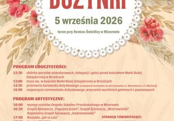 Powiatowo-Gminne Dożynki 2026 już 5 września w Mizerowie!
